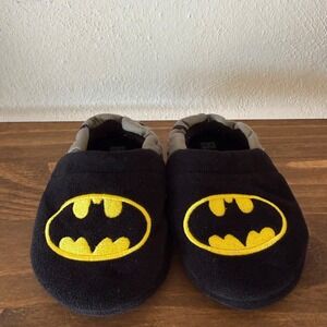 Batman Kids Slippers Toddler Size 7 8 Black Plush DC Comics